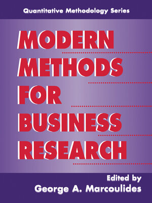 cover image of Modern Methods for Business Research
